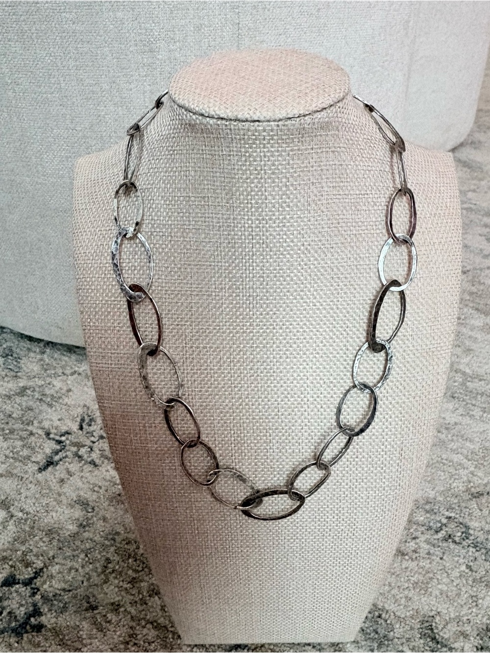 Silpada Sterling Silver Hammered Link Necklace